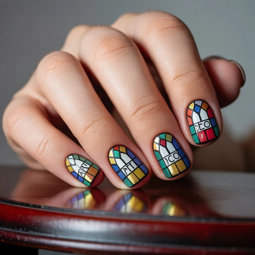 Stained Glass Nail Art: A Bold Trend with Timeless Elegance 1 Stained Glass Nail Art