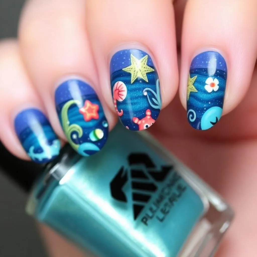 Summer Nails 2025: Almond Nails Ideas 2025 — 25+ Trendy Designs from French Tips to Bright Art 4 2. Ocean-Inspired Nail Art
Summer Nails 2025