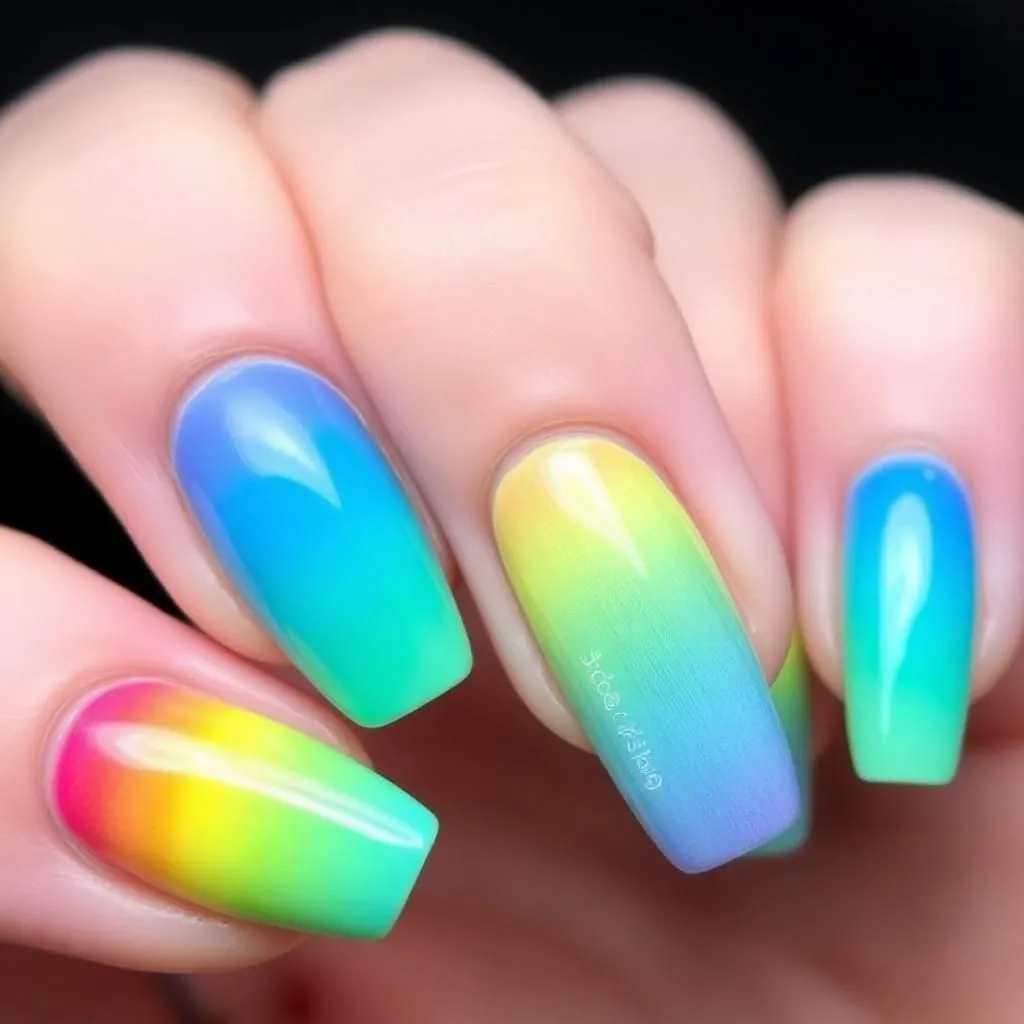 Summer Nails 2025: Almond Nails Ideas 2025 — 25+ Trendy Designs from French Tips to Bright Art 10 rainbow french Summer Nails 2025