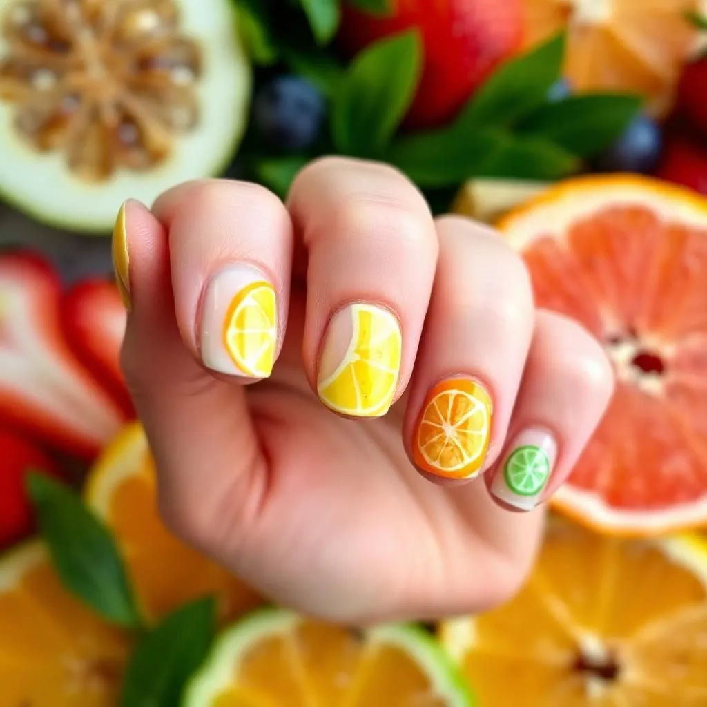 Citrus Slice Nails