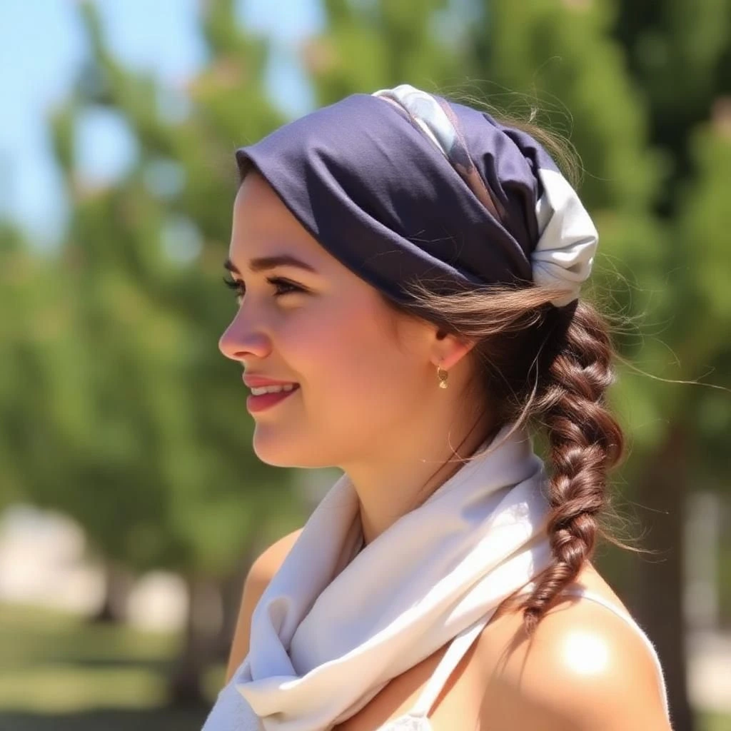 Summer Hair Care Tips for Healthy, Shiny Locks All Season Long 7 Protective Hairstyle with Scarf