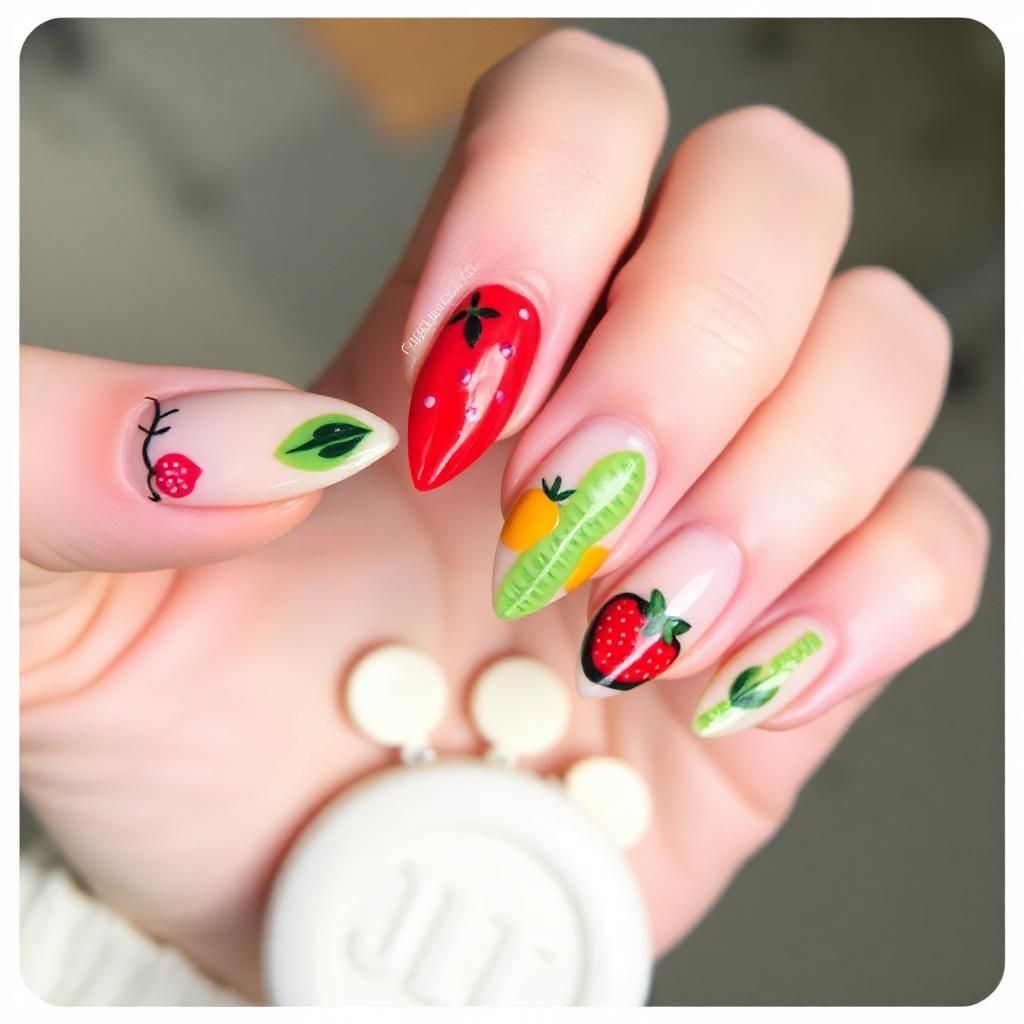 3d fruit nails