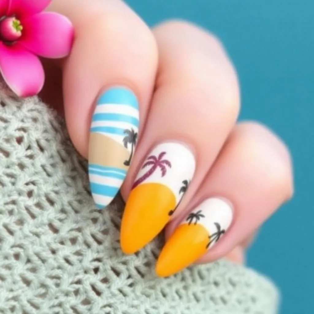 Vacation Mix n Match Nails