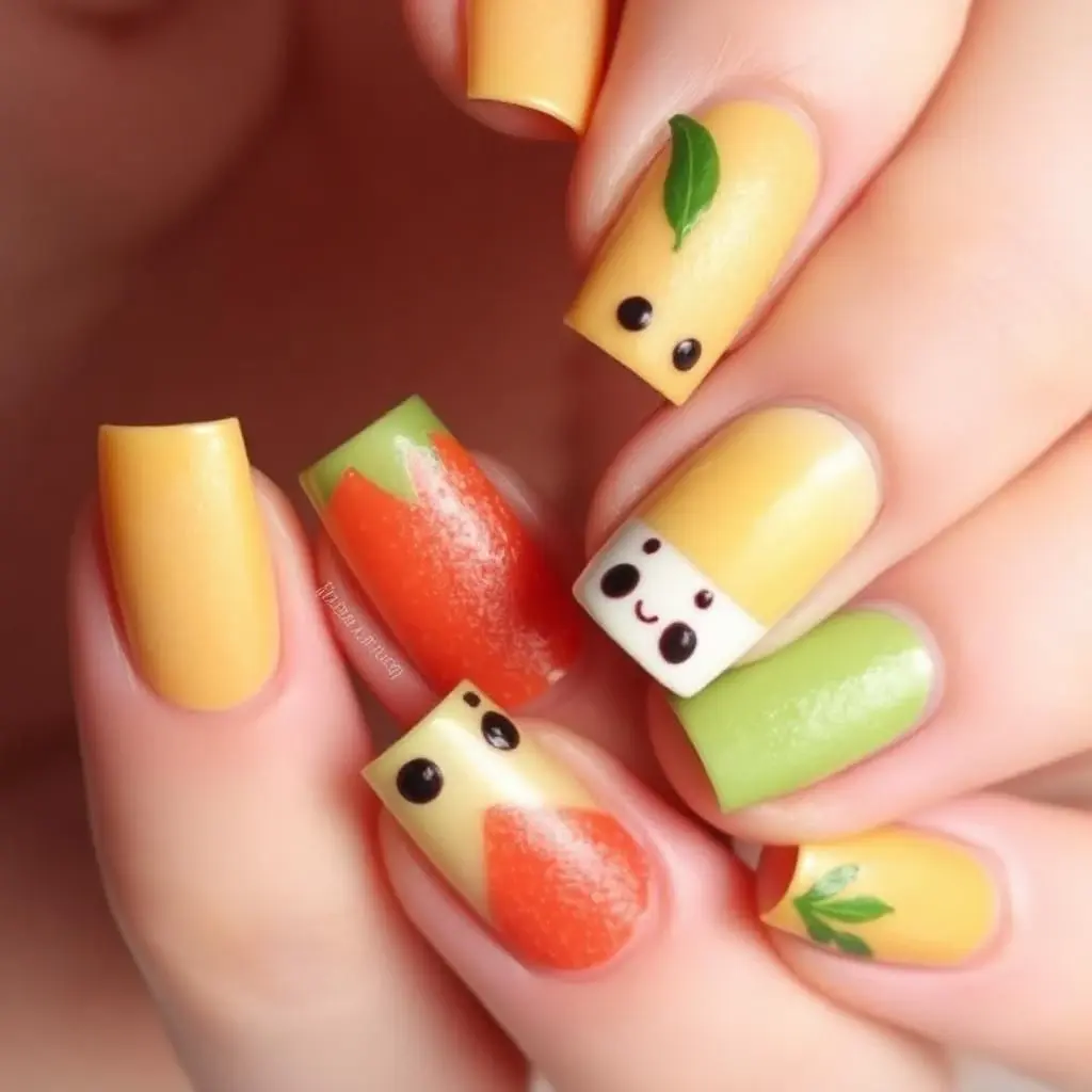 Textured Fruit Nails