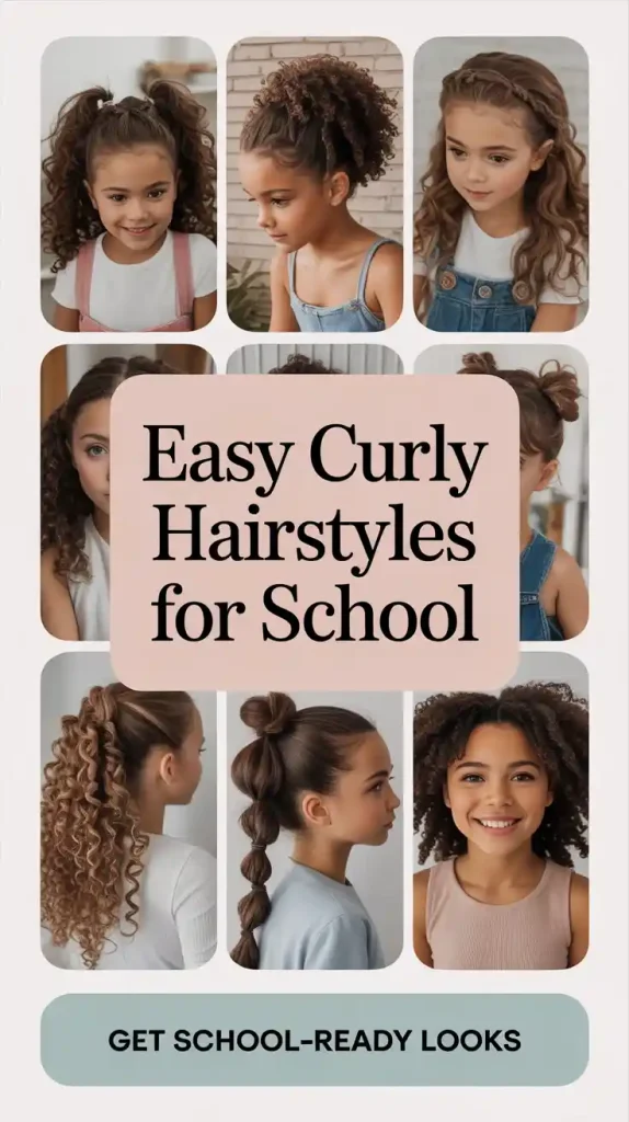 How to Rock Easy Curly Hairstyles for School Every Day (12 Styles) 2 Easy Curly Hairstyles for School