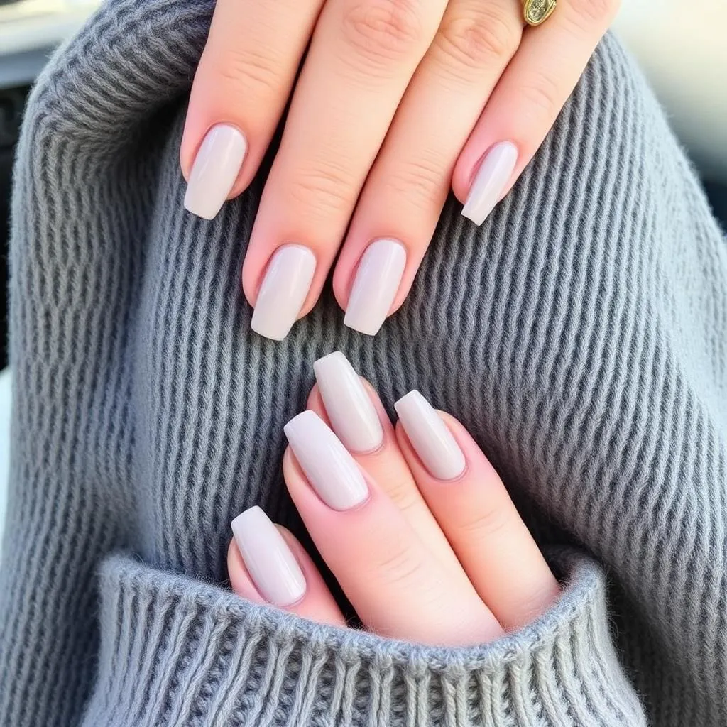 Minimal Leaf Art for Nature-Inspired Fall Nails