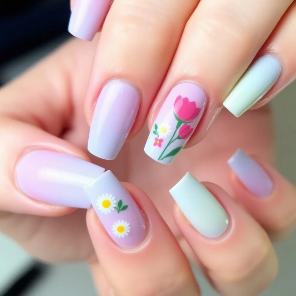 Floral Spring Nails