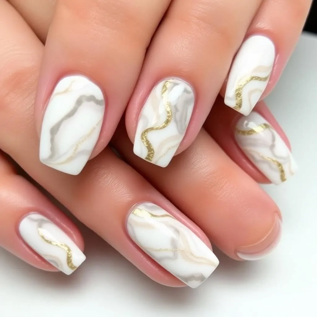 Marble Effect Nails