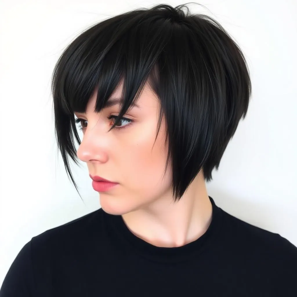 Must-See Shag Haircuts with Bangs for Your Next Salon Visit 5 Short Shag with Micro Bangs