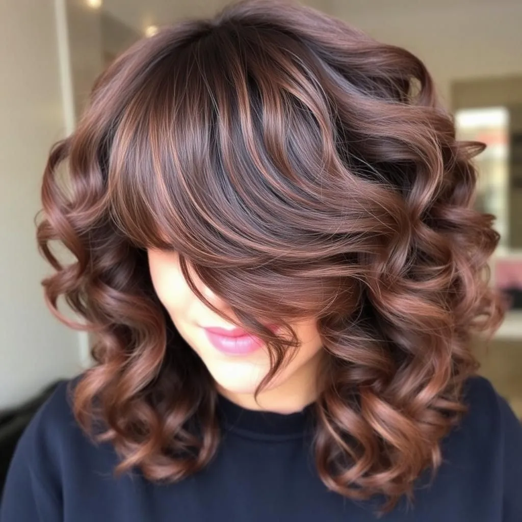 Must-See Shag Haircuts with Bangs for Your Next Salon Visit 6 Curly Shag with Shaggy Bangs