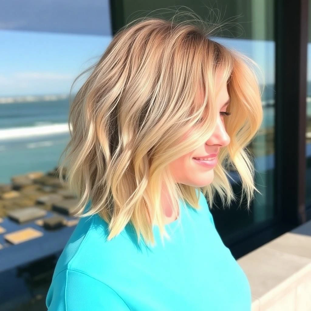 Must-See Shag Haircuts with Bangs for Your Next Salon Visit 17 Beachy Shag with Side-Swept Fringe