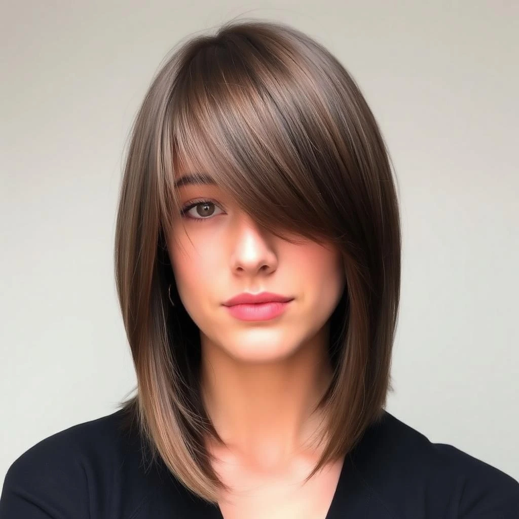 Must-See Shag Haircuts with Bangs for Your Next Salon Visit 22 Minimalist Shag with Long Bangs