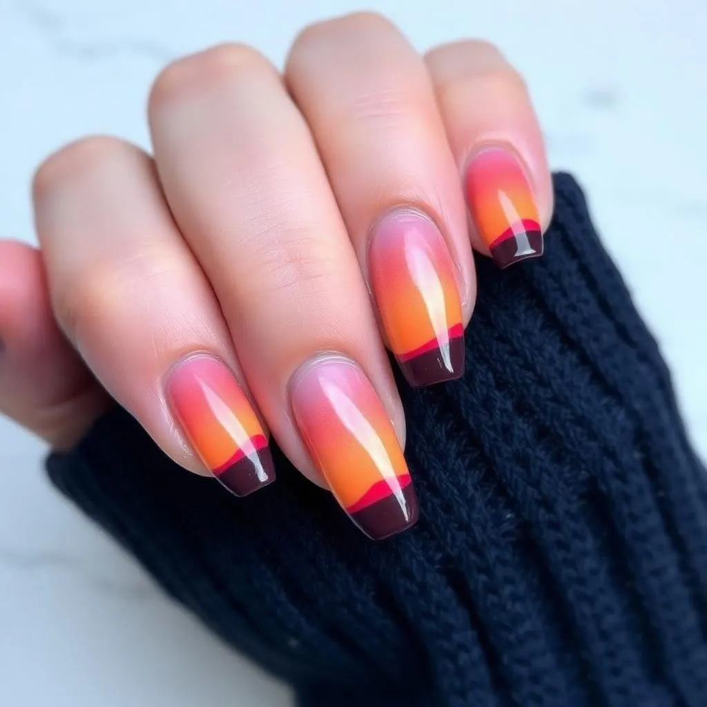 Sunset Ombre Nails