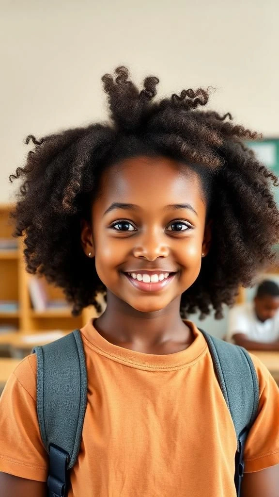 How to Rock Easy Curly Hairstyles for School Every Day (12 Styles) 3 Half-Up, Half-Down Bun