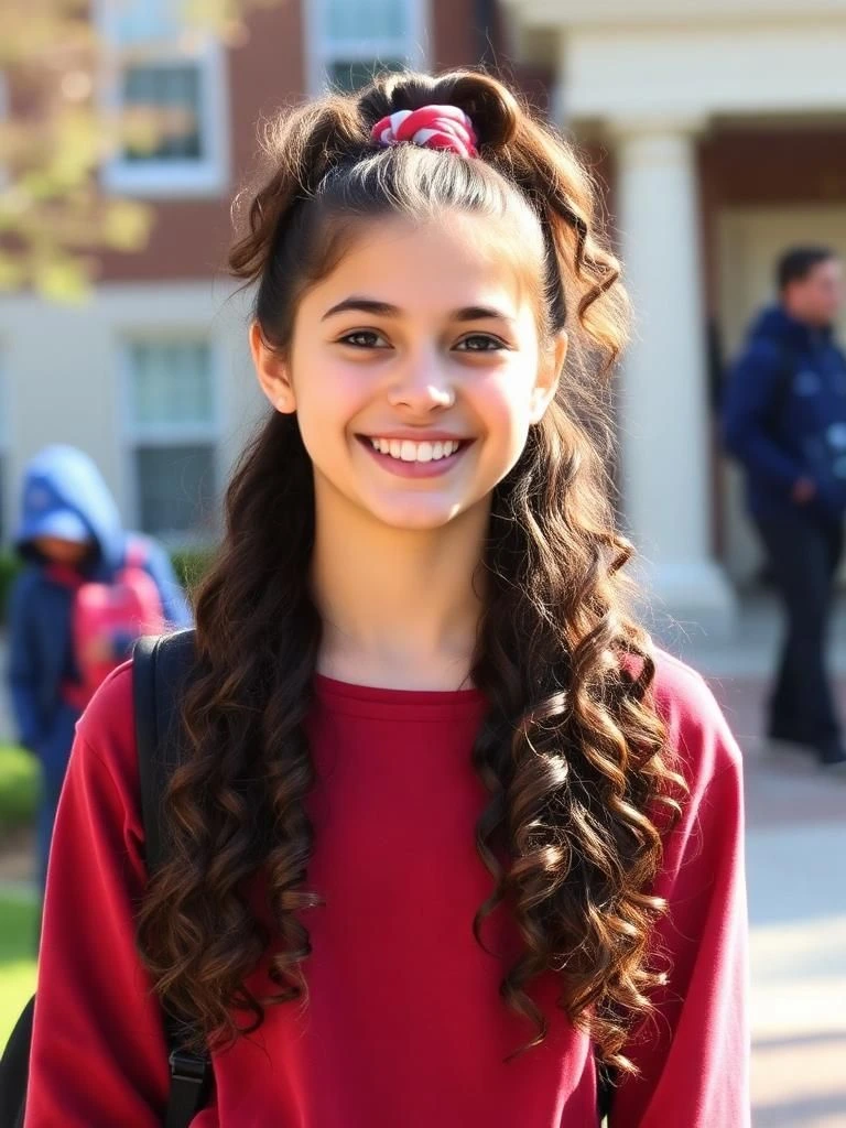 How to Rock Easy Curly Hairstyles for School Every Day (12 Styles) 5 Defined Wash-and-Go