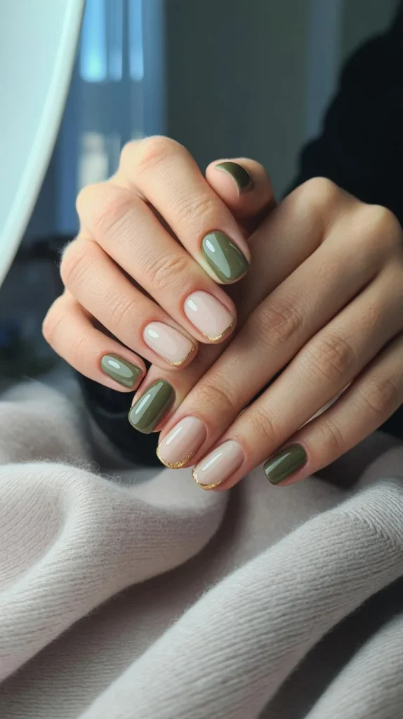 Olive Green and Nude Combo