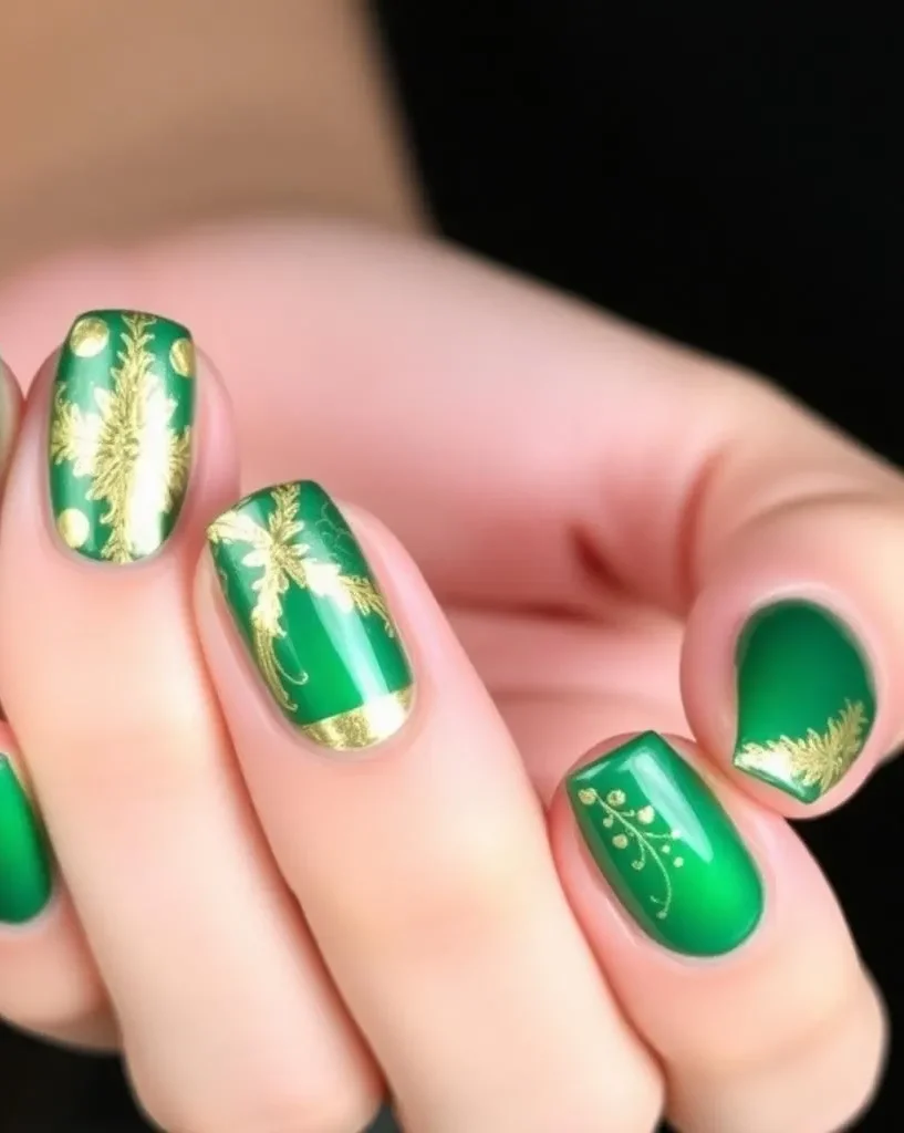 Green and Gold Foil