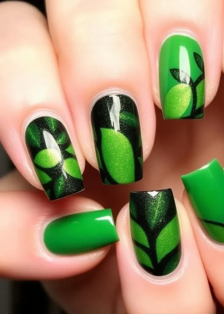 Olive with Leaf Art
