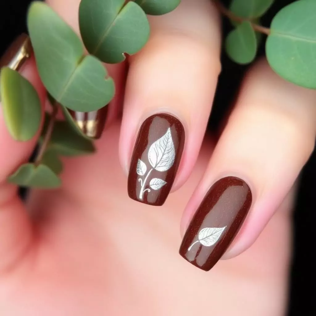 Glittery Leaf Tips