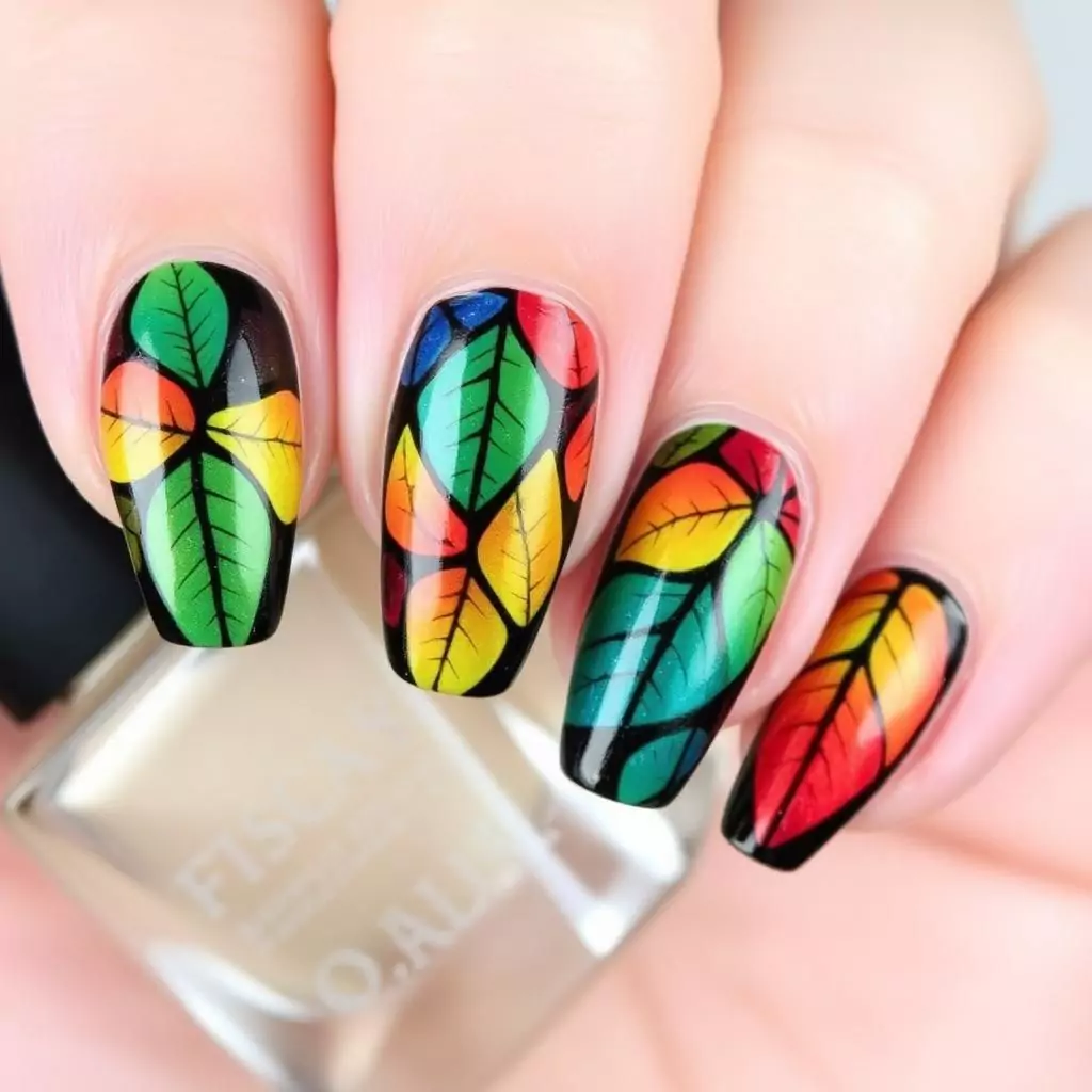 Multi-Color Leaf Art