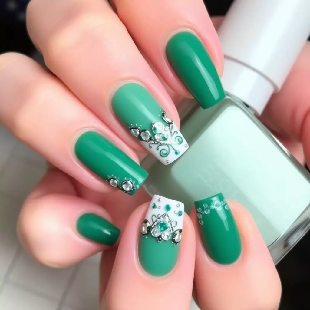 Emerald Green Nails