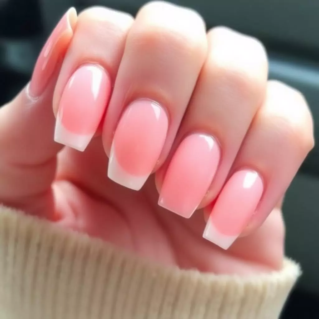 Peachy Nude Nails