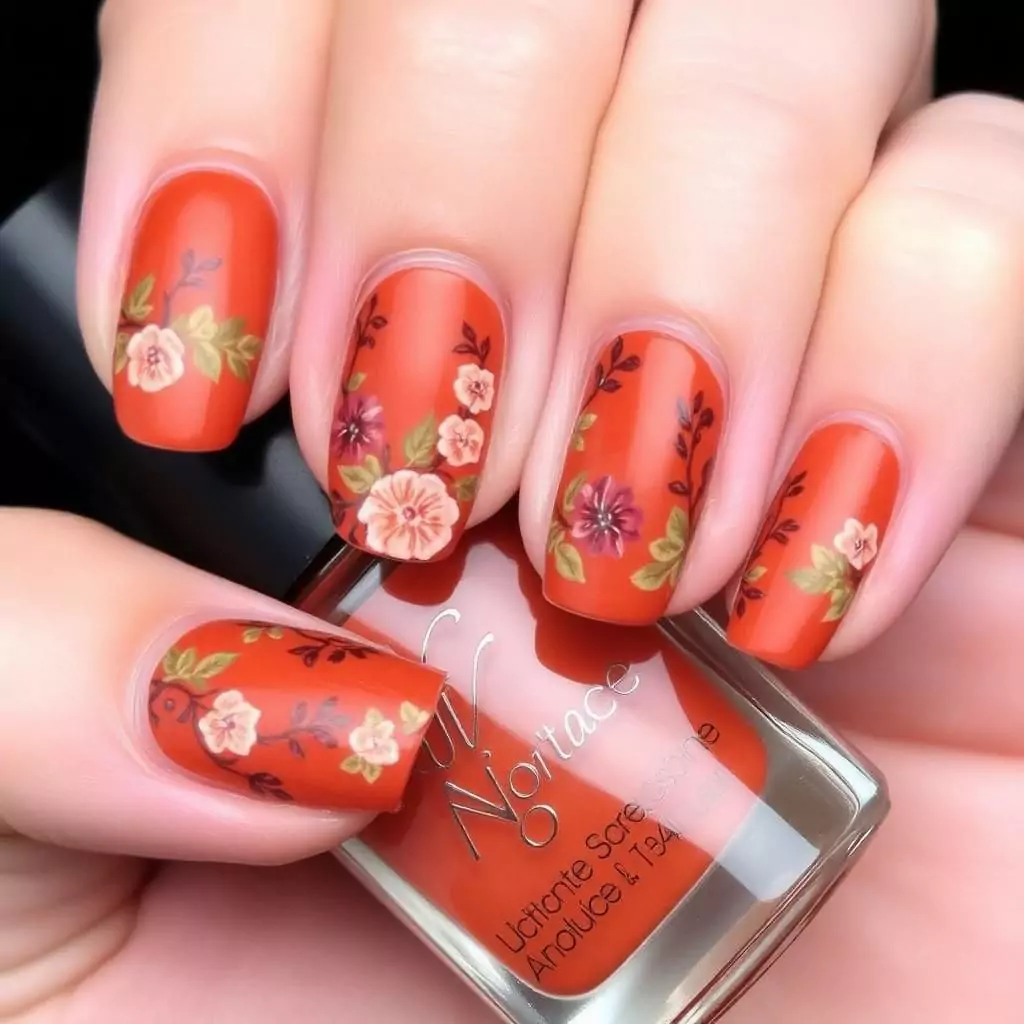 Terracotta with Hand-Painted Florals