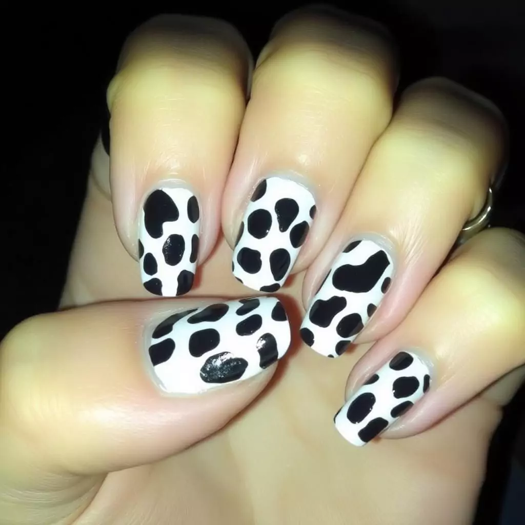 21 Western Fall Nail Ideas That Are Absolutely Stunning 17 Matte Olive with Cowboy Hat Accents