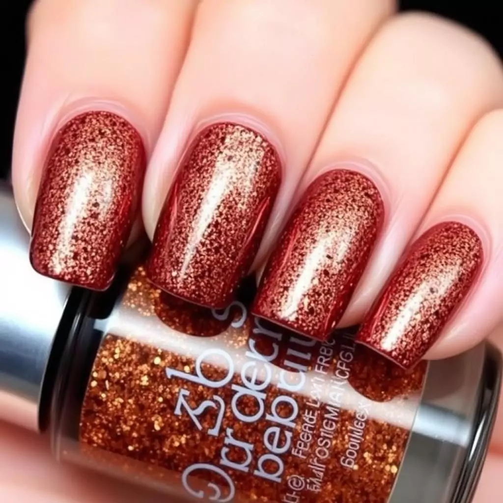21 Western Fall Nail Ideas That Are Absolutely Stunning 15 Bronze Glitter Rodeo Nails