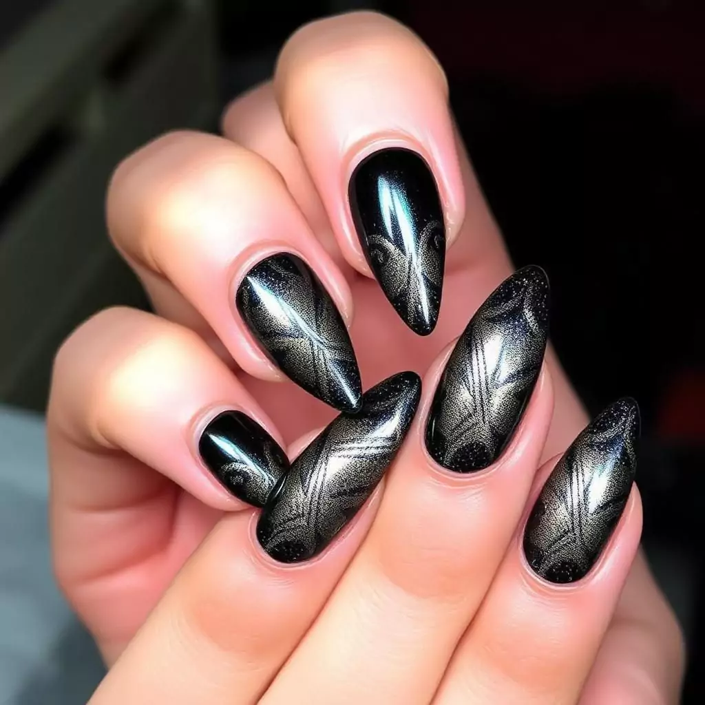 15 Stunning Scorpio Nails Designs You’ll Love 6 Metallic Scorpio Nails