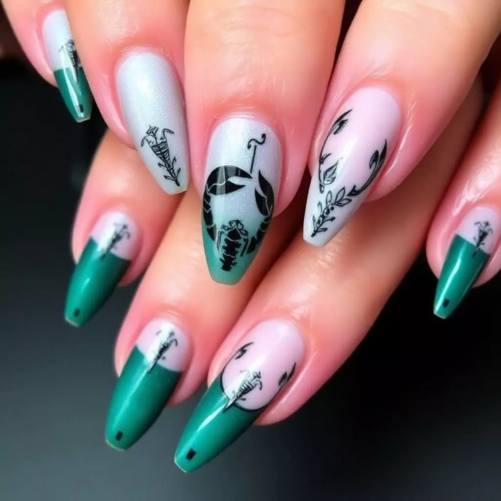 15 Stunning Scorpio Nails Designs You’ll Love 9 Water Element Scorpio Nails