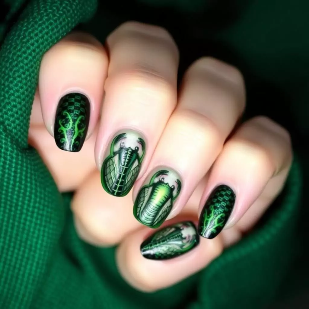 15 Stunning Scorpio Nails Designs You’ll Love 11 Snake-Inspired Scorpio Nails