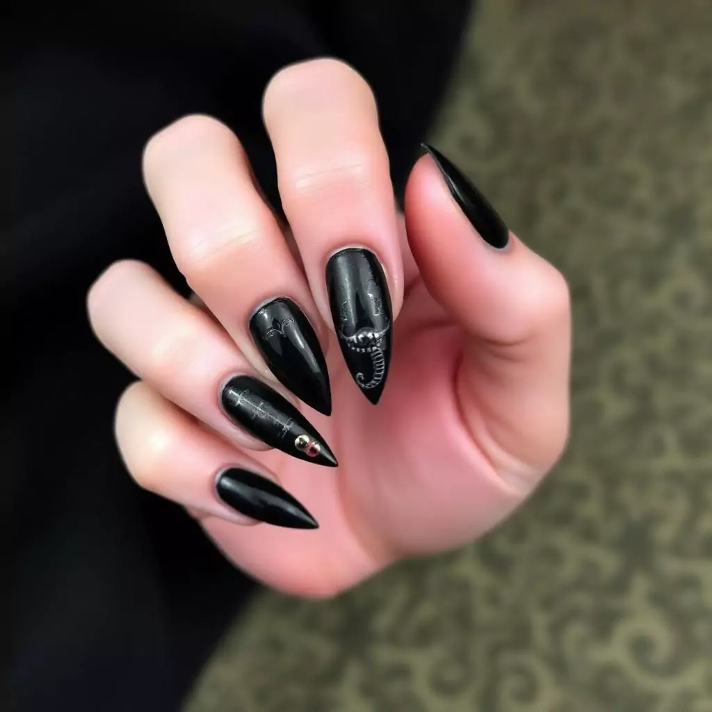 15 Stunning Scorpio Nails Designs You’ll Love 13 Gothic Scorpio Nails