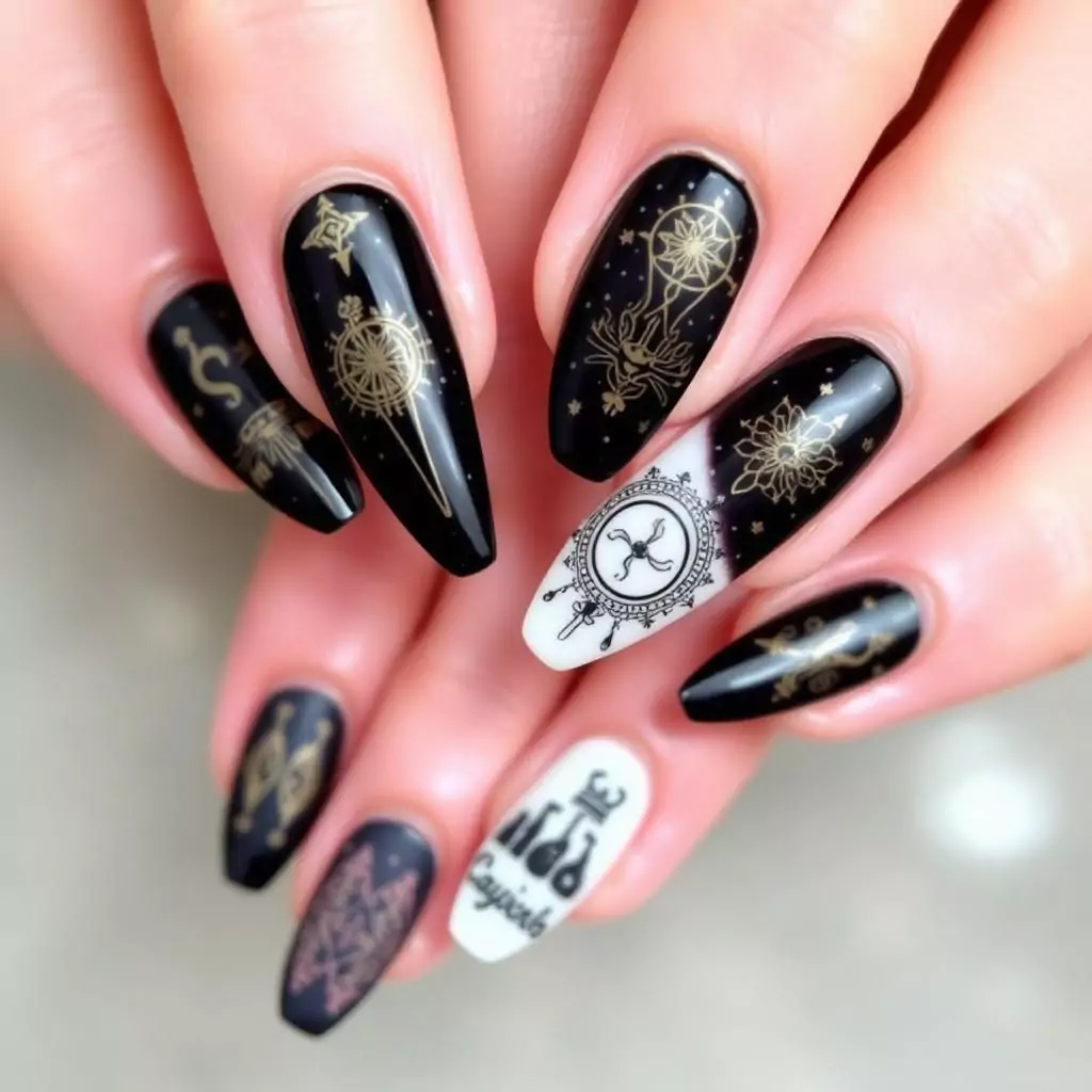 15 Stunning Scorpio Nails Designs You’ll Love 14 Astrology Chart Nails